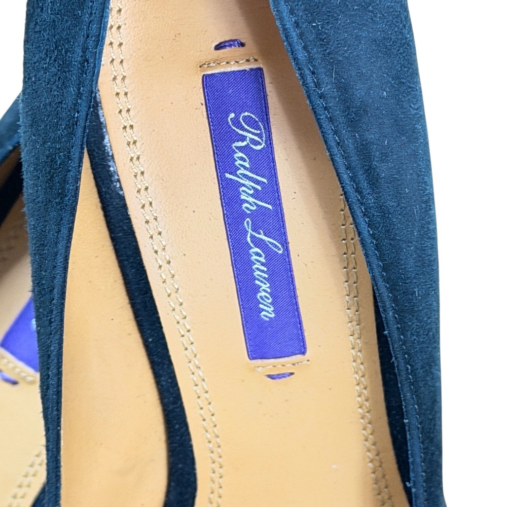 NEW Ralph Lauren Purple Label Armissa Black Suede Pumps Heels EU 39 US 9 Italy - Picture 2 of 9